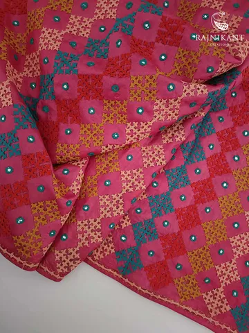 Colourful Kutchwork Tussar Silk Saree1