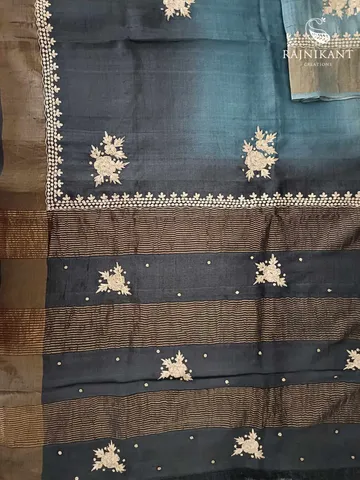 blue-shaded-hand-embroidery-zardozi-tussar-silk-saree-rka4911-c