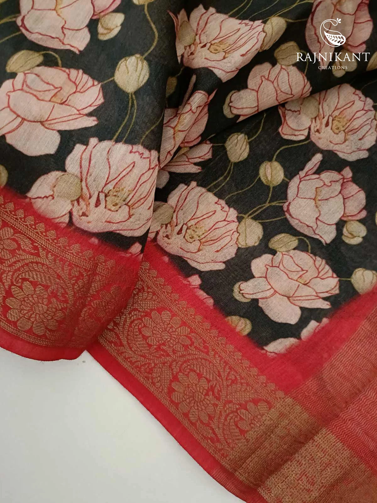 black-banarasi-floral-printed-tussar-silk-saree-rka5537-a