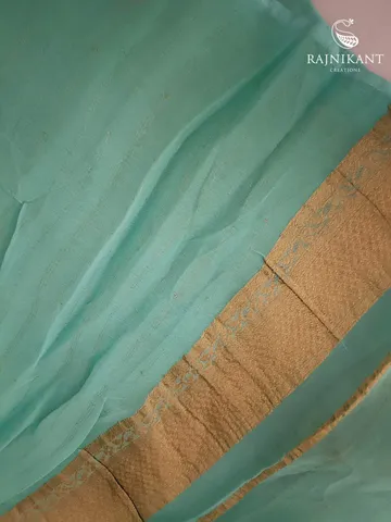 Blue Banarasi Georgette Saree5