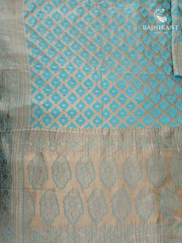 Blue Banarasi Georgette Saree3