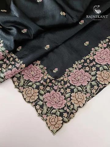 black-cross-stitch-florals-tussar-silk-saree-rka6402-a