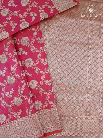 Classic Pink Katan Banarasi Saree2