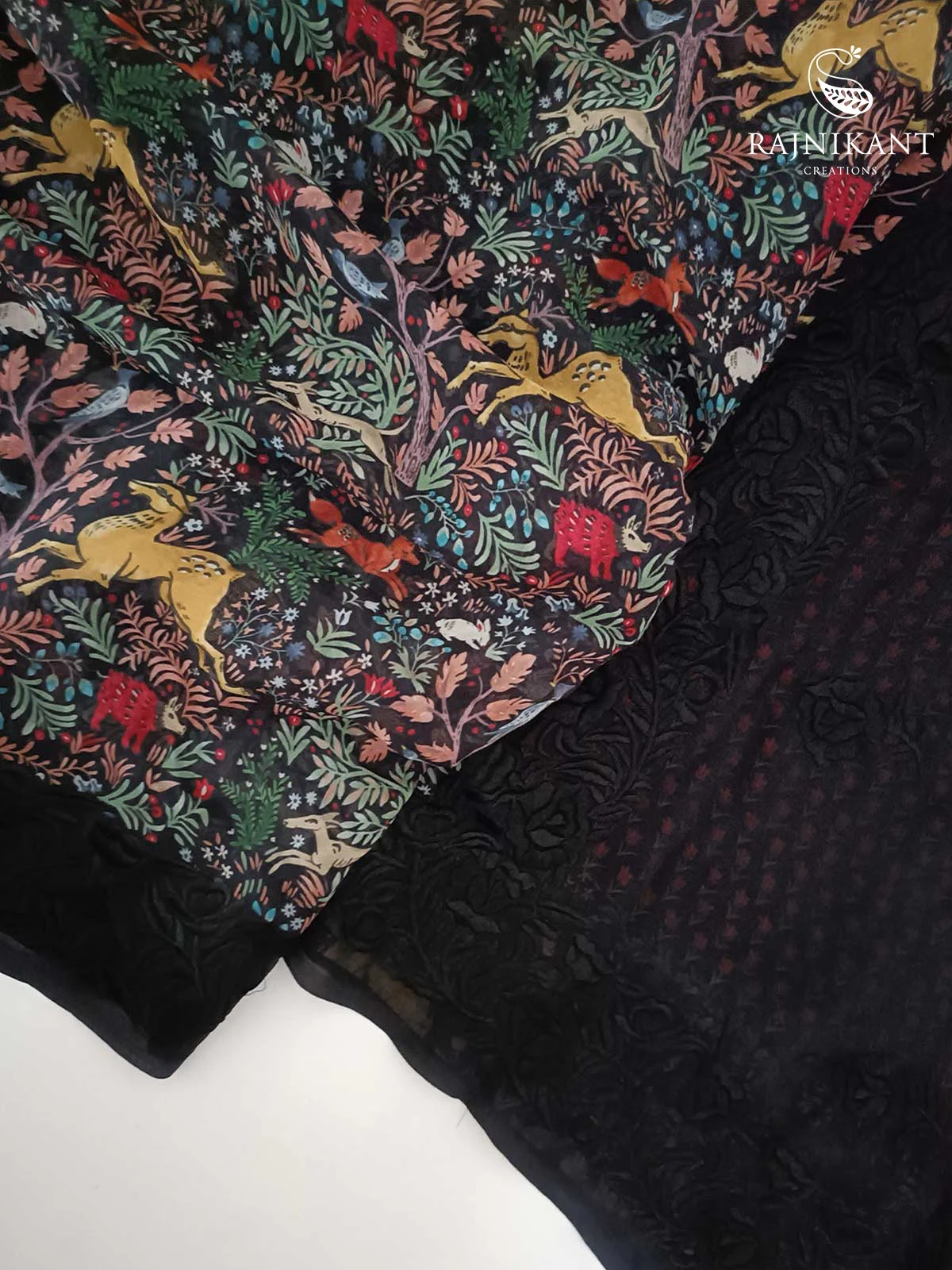 shikargah-x-parsi-styled-borders-on-a-black-georgette-saree-rka6983-a