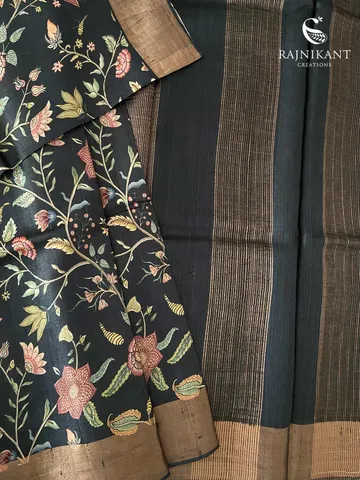 midnight-blooms-tussar-silk-saree-rka6573-b