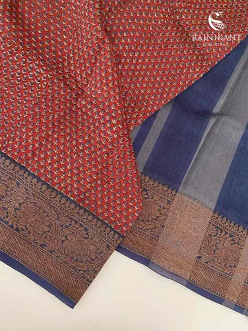 contrasting-red-chanderi-cotton-silk-saree-with-indigo-banarasi-border-rka4753-1-a