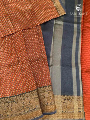 contrasting-red-chanderi-cotton-silk-saree-with-indigo-banarasi-border-rka4753-1-b