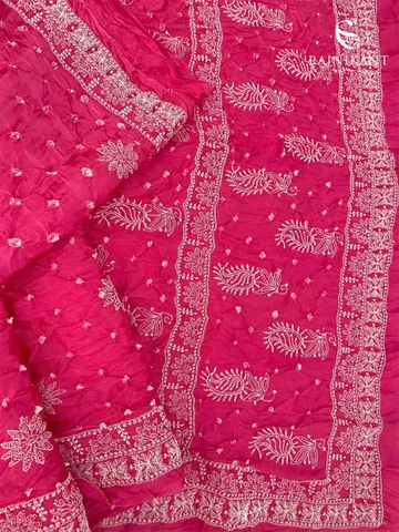 pink-bandhini-chikankari-saree-rka7876-2-b