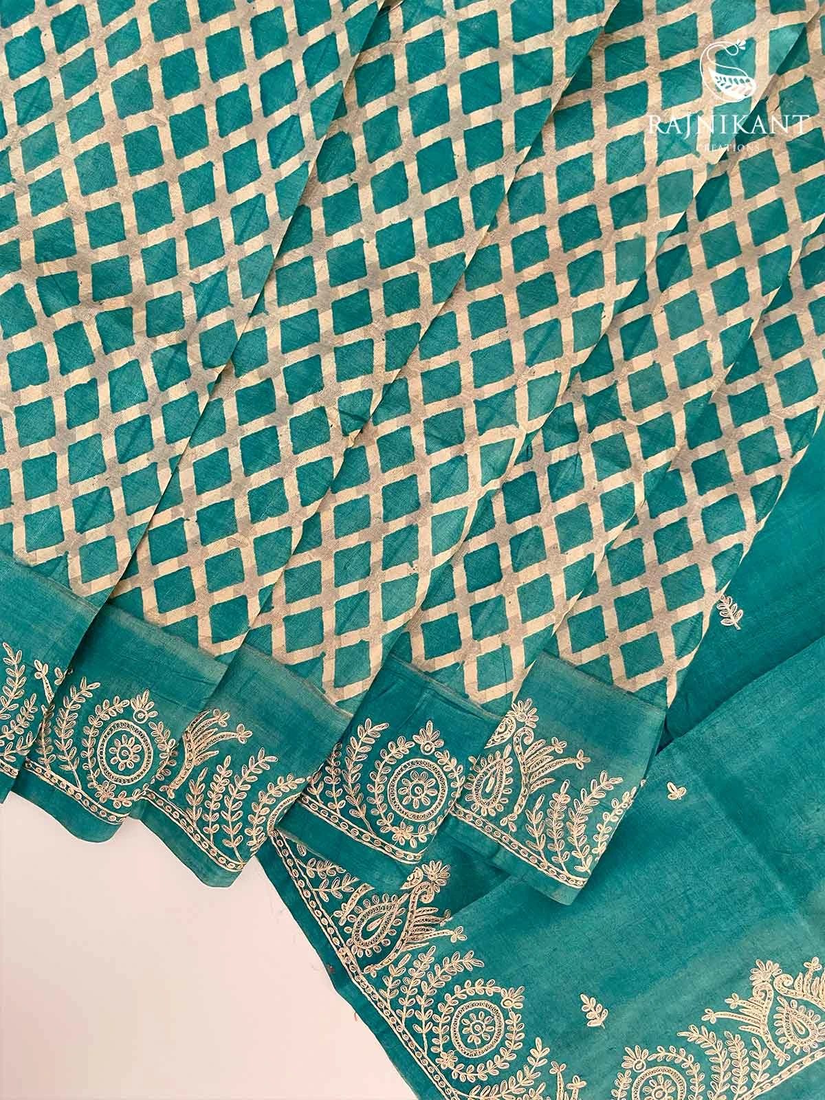 sea-blue-pita-tussar-silk-saree-rka7431-a