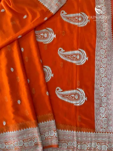orange-chiffon-banarasi-with-silver-zari-rka9526-b