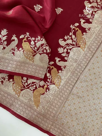 maroonish-red-mashru-satin-banarasi-saree-with-gold-silver-peacock-motifs-rka9674-1-a