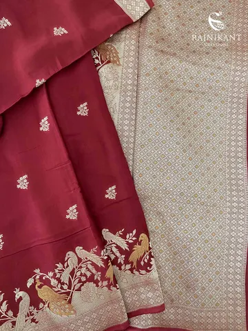 maroonish-red-mashru-satin-banarasi-saree-with-gold-silver-peacock-motifs-rka9674-1-b