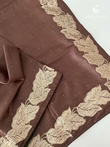 earthy-brown-tussar-silk-saree-rka9000-a