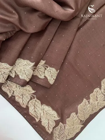 earthy-brown-tussar-silk-saree-rka9000-d