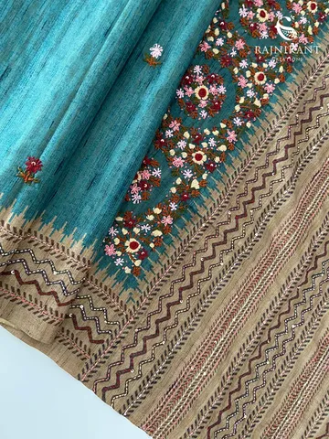 blue-semi-tussar-saree-with-hand-embroidery-rka9683-2-a
