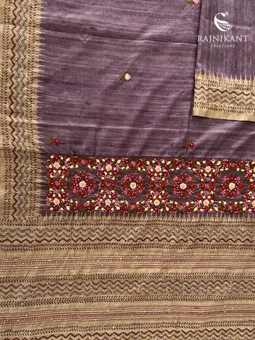 purple-semi-tussar-saree-with-hand-embroidery-rka9683-c