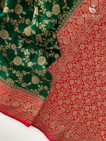 beautiful-bottle-green-jaal-georgette-rka8904-a