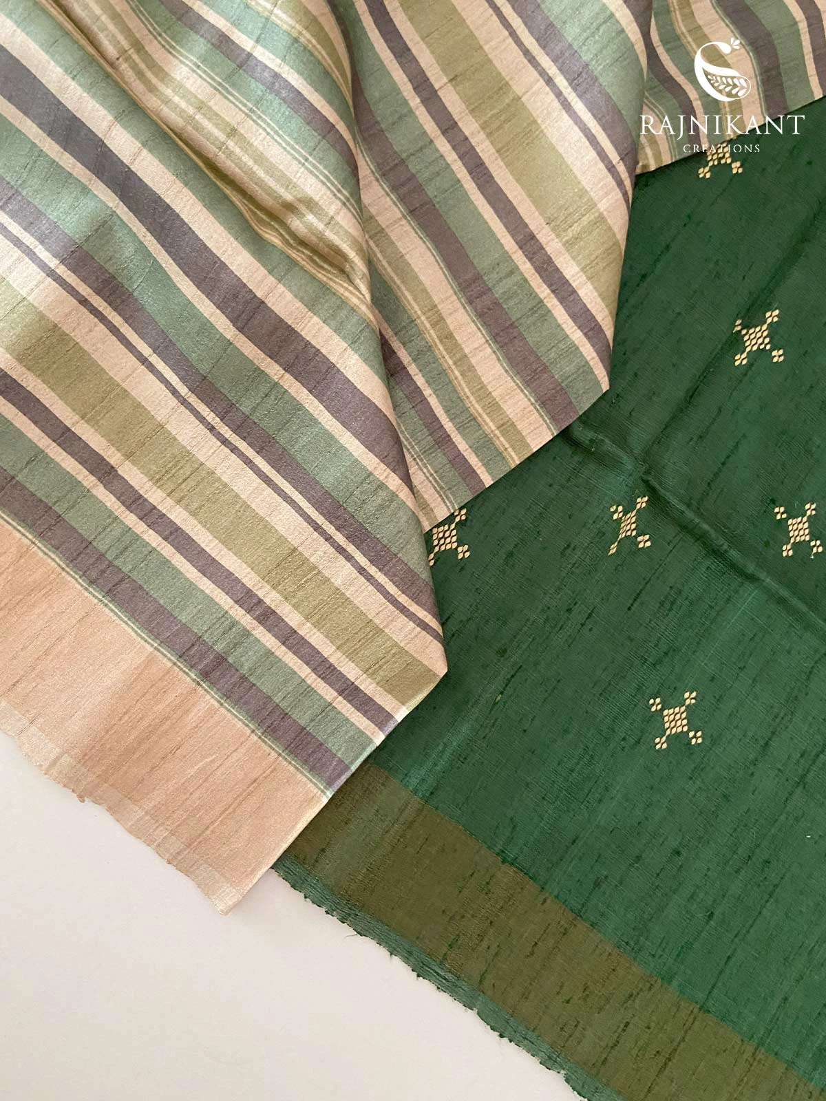 striped-green-tussar-silk-saree-rka8414-a