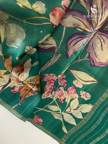 colourful-floral-green-tussar-rka4306-b