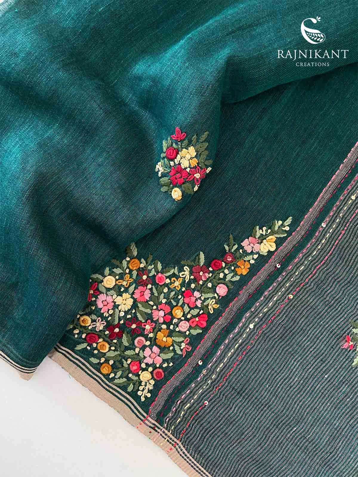 gorgeous-green-linen-saree-rka8020-1-a