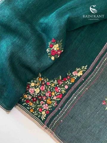 gorgeous-green-linen-saree-rka8020-1-a