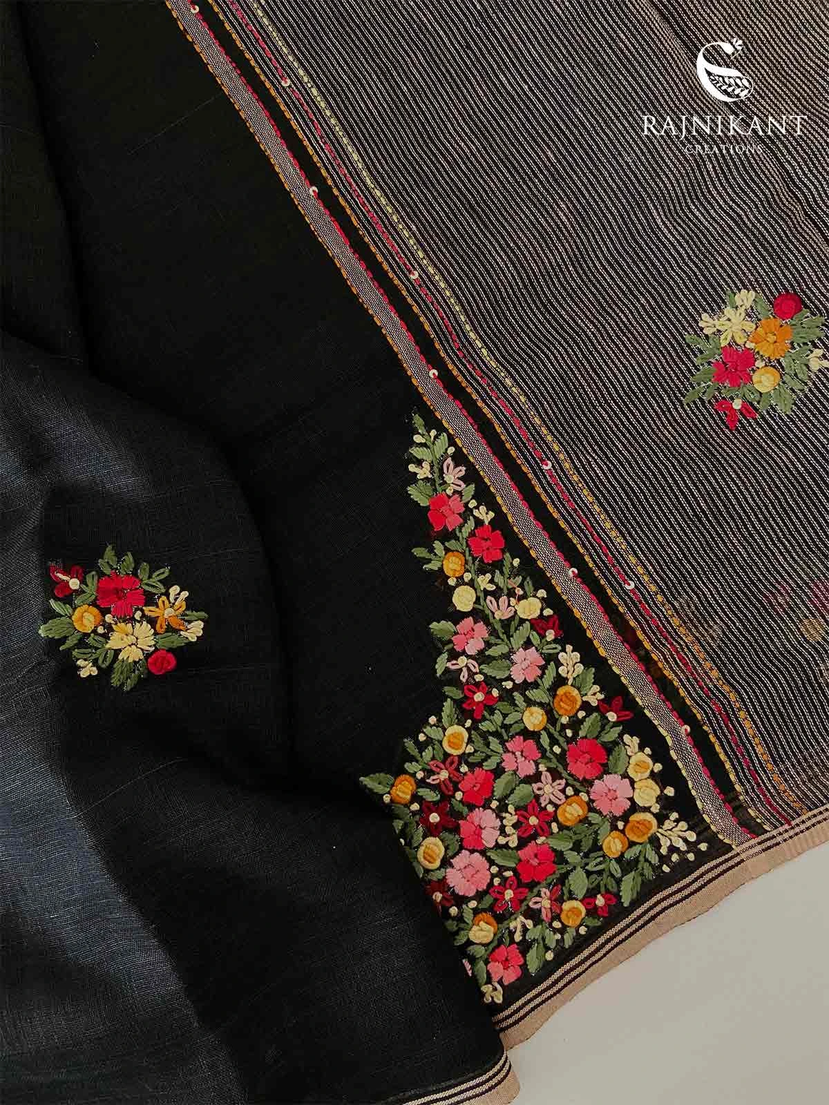 striking-black-linen-saree-rka8020-a