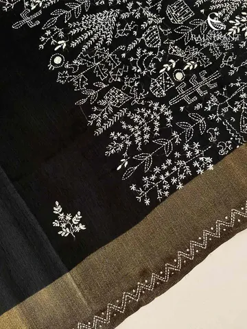 black-white-in-matka-tussar-saree-rka8365-a