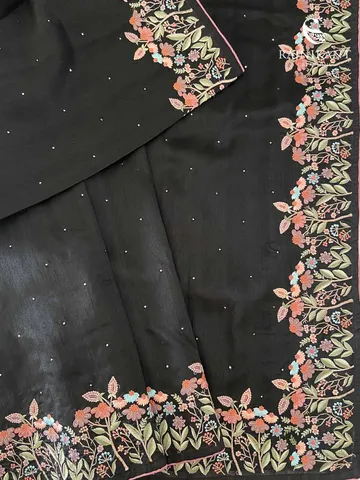 black-tussar-mirror-work-saree-rka6330-b