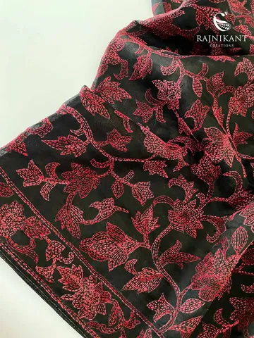 midnight-blossoms-black-kantha-organza-silk-saree-rka9006-a