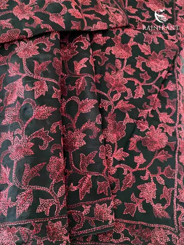 midnight-blossoms-black-kantha-organza-silk-saree-rka9006-b