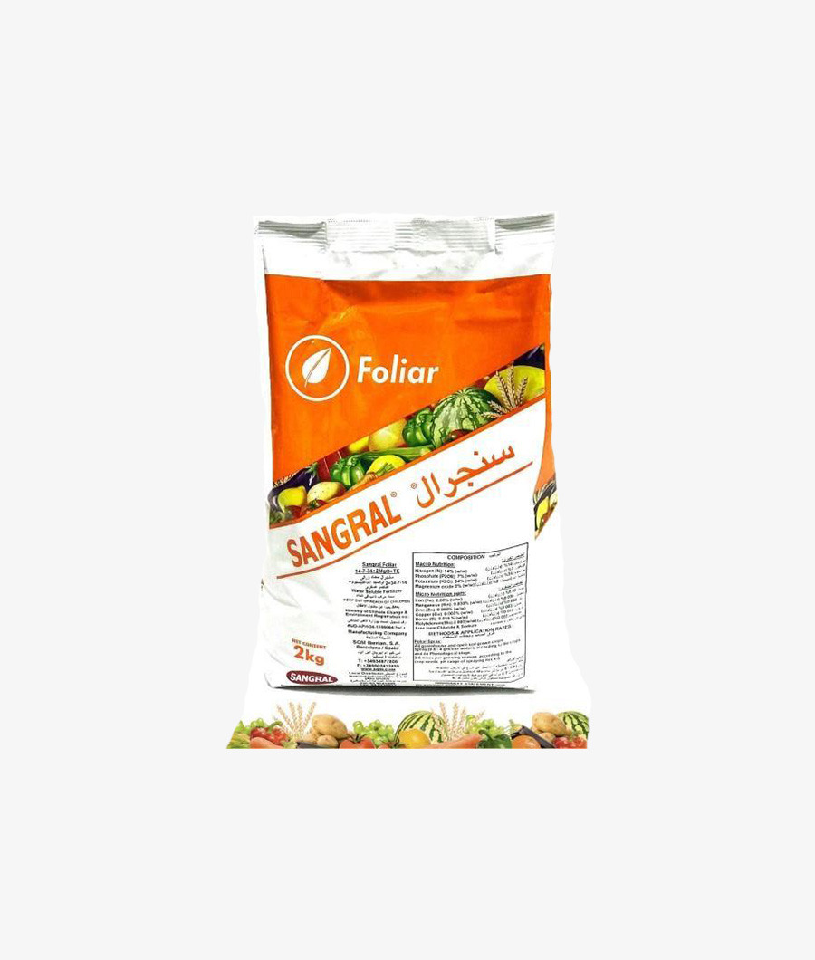 Sangral Foliar 14-07-34+2Mgo +Te1