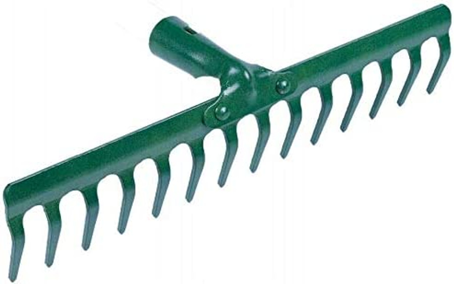 Garden rake with wooden stick1