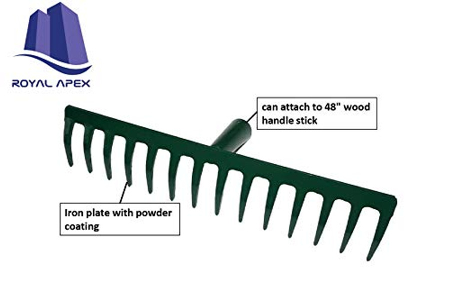 Garden rake with wooden stick2