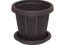 Cosmo Round Black Pots with Trays1