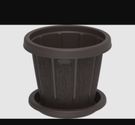 Cosmo Round Black Pots with Trays2