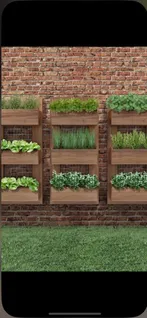 Wall wood planter2