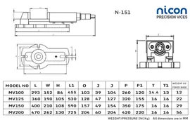Precision Milling Machine Vice Swivel Base N-151S & N-151 - MV1503