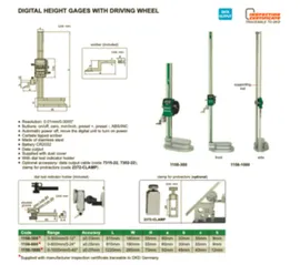 Digital Height Gage with Driving Wheel - 0-300 MM - 1156-3002