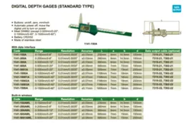 Digital Depth Gages (Standard Type) - 6'' / 150MM - 1141-150A2