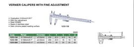 Analogue Vernier Caliper with Fine Adjustment - 5'' / 130MM - 1233-1302
