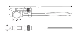 1275 Pipe Wrench (Stillson Type), Taparia-1