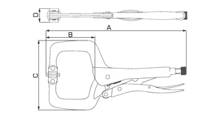 1641-5 (Curved Jaw) Vice Grip Plier, Taparia-1