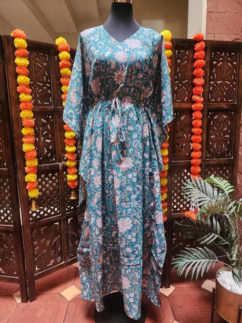 bluish-floral-pure-jaipur-cotton-kaftan-gdhka0010-a