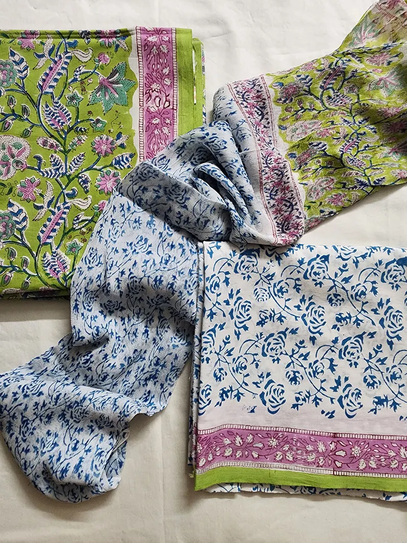 Green Chiffon Dupatta Set1