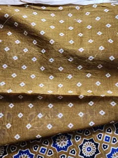 Mustard yellow Chanderi Sarees3