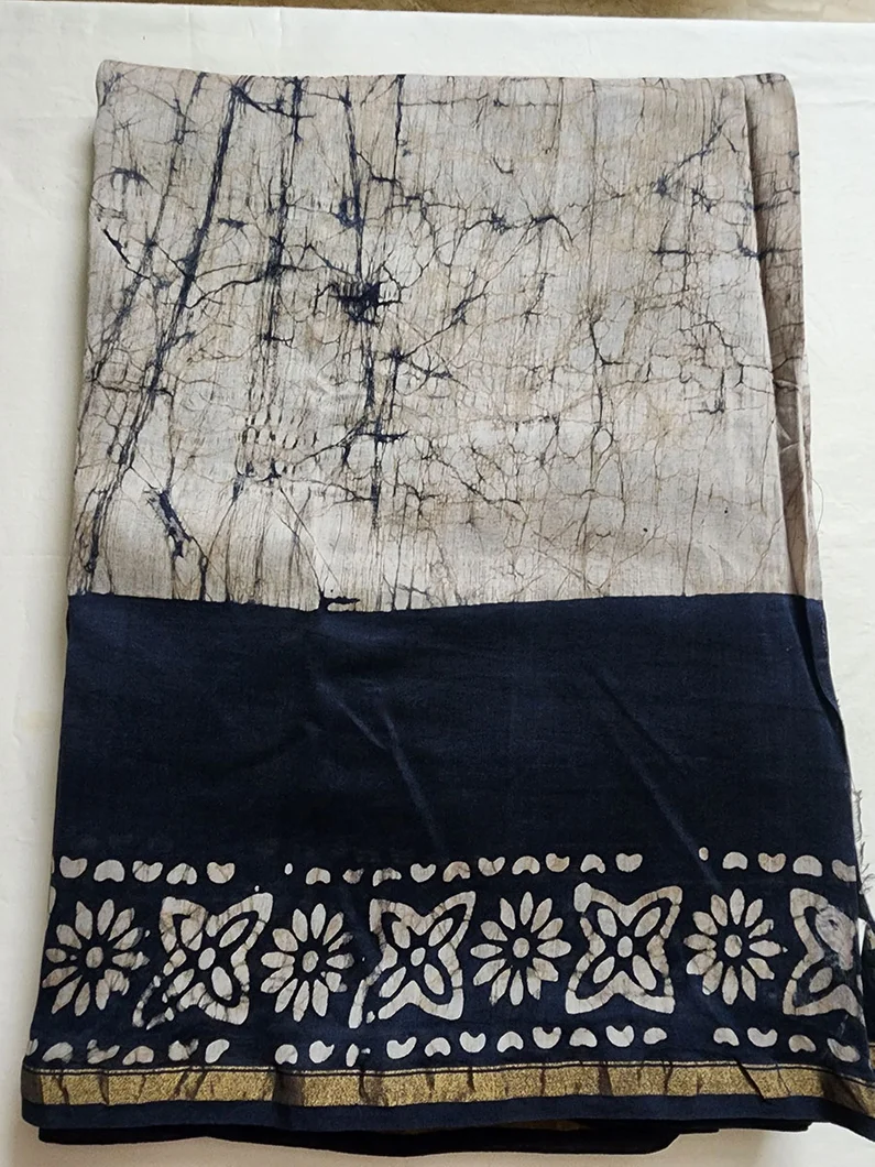 Beige Chanderi Sarees1