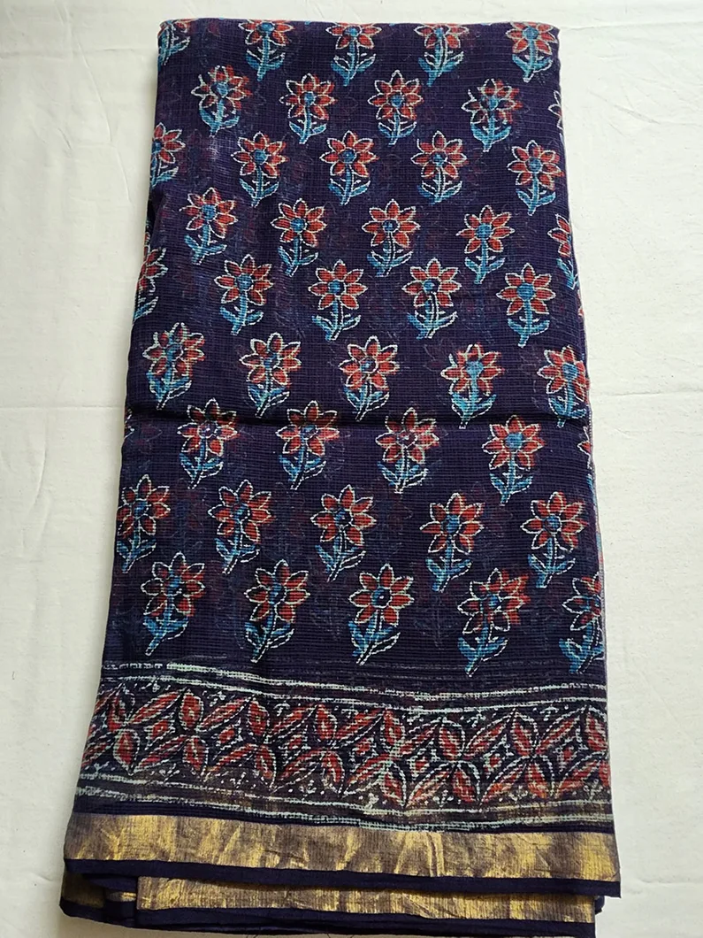 Navy Blue Kota Doriya Sarees1