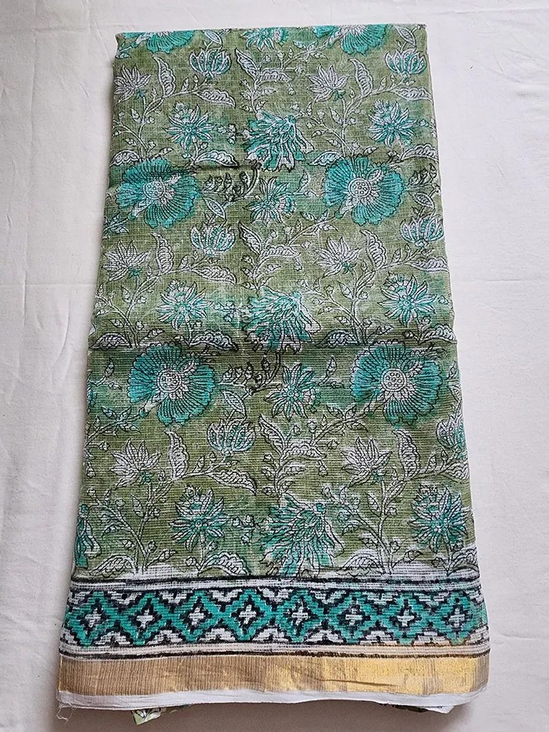 Olive green Kota Doriya Sarees1