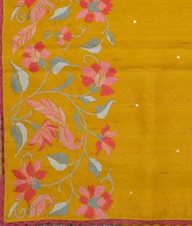 yellow-vegan-tussar-silk-saree-thread-embroidery-with-hand-mirror-work-hny00607-c