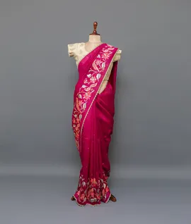 magenta-tussar-silk-saree-thread-embroidery-hand-mirror-work-lace-border-hny00608-b